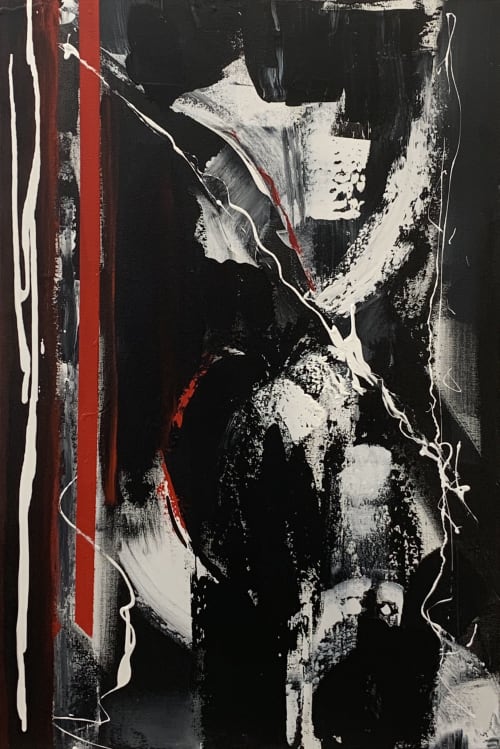 "Control".  Abstract Painting | Oil And Acrylic Painting in Paintings by Alice Lipping | Vesta Trattoria & Wine Bar in Queens