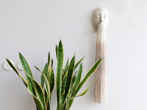 Minimal Face Tassel - beige | Macrame Wall Hanging in Wall Hangings by Kat | Home Studio