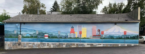 Portland Skyline Mural | Murals by Walls by Elaine | Dimitri Kondos - State Farm Insurance Agent in Portland