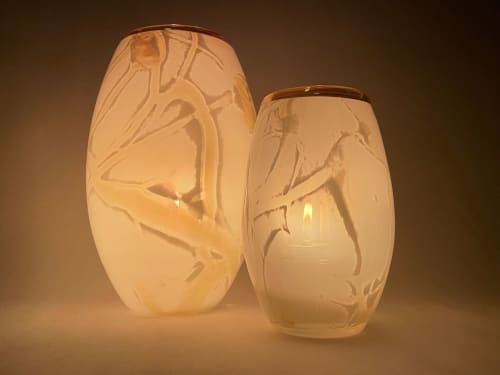 Hand Blown Glass Castle Hill Votive | Lighting by Anchor Bend Glassworks | Castle Hill Inn Restaurant in Newport