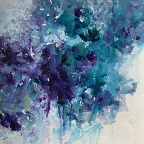 Jackmanii | Oil And Acrylic Painting in Paintings by Darlene Watson Abstract Artist