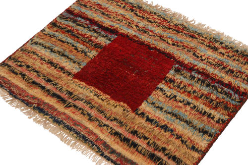 Vintage Gabbeh Tribal rug in Polychromatic Striae Pattern | Rugs by Rug and Kilim