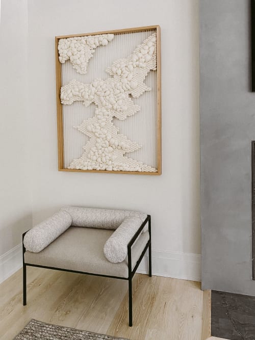 Wood Framed Woven Diptych | Wall Hangings by FIBROUS