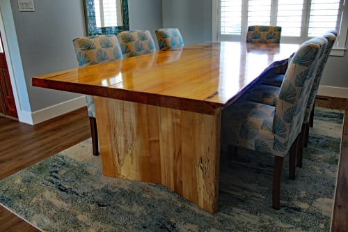 Live edge maple dining table | Tables by Justin Vancil Woodworking | Justin Vancil Woodworking in Carterville