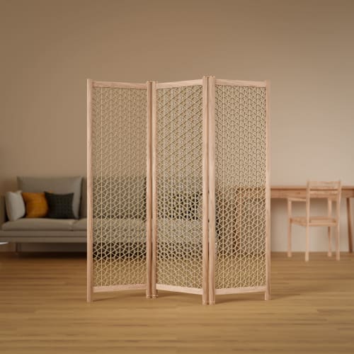 Kuruma Kikko Folding Screen | Furniture by Big Sand Woodworking