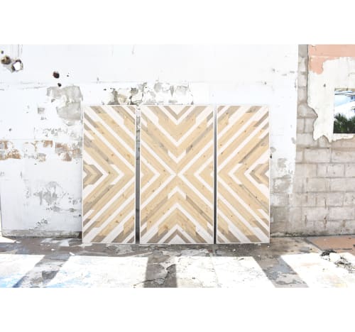 Cloudy Triptych | Wall Sculpture in Wall Hangings by Ethos Woodworks