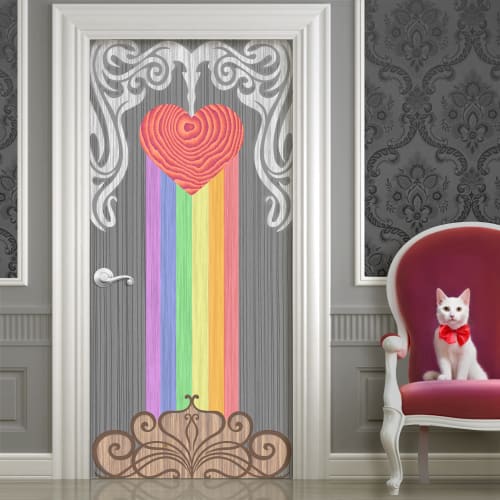 Rainbow Love Door | Furniture by Blue Bliss