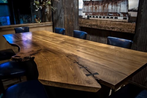 Custom Live Edge Slab | Tables by The Old Wood Company | Holiday Inn Asheville-Biltmore East in Asheville