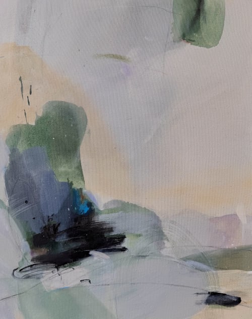 Green Abstract Painting on canvas | Oil And Acrylic Painting in Paintings by Arohika Verma