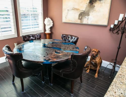 Maple Burl "Scorched Earth" River Dining Table | Tables by Lumberlust Designs