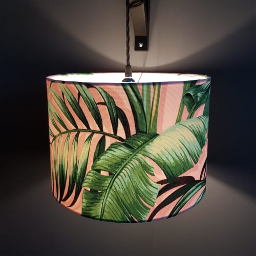 Blush Pink Botanical Themed Lampshade | Lamps by Candid Owl