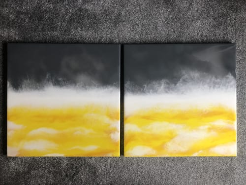 Rise & Shine I & II | Oil And Acrylic Painting in Paintings by Skevi - Your Abstract Artist