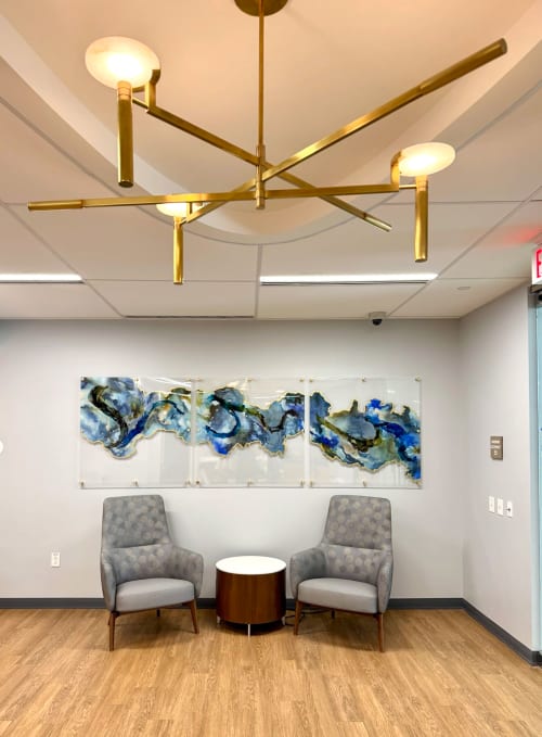 Custom Commission for Memorial Hermann Breast Care Center | Mixed Media in Paintings by Julie Pelaez Studios | Memorial Hermann The Woodlands Medical Center in The Woodlands