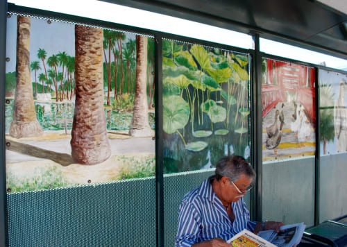 Echo Park Bus Stop Murals | Murals by Kelly Witmer | Echo Park Ave. & Montana St in Los Angeles