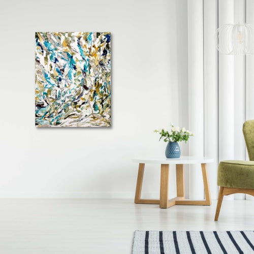 Energy Abstract Painting 30x40in Custom | Paintings by Monika Kupiec Abstract Art