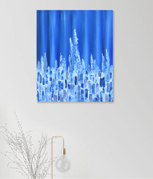 Blue City Small | Paintings by Rx Texture / Roxanne Smit