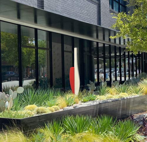 Duet-Fyr - Contemporary metal garden sculpture - Indoor and | Sculptures by David Mills Studio