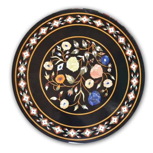 Black marble table, side table, coffee table, tabletop | Tables by Innovative Home Decors
