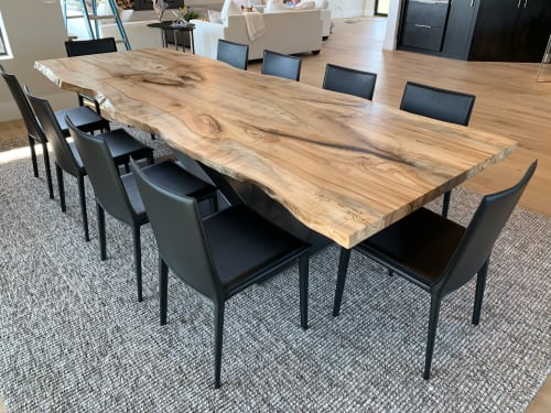 Live Edge Bookmatch Maple Dining Table | Tables by KC Custom Hardwoods
