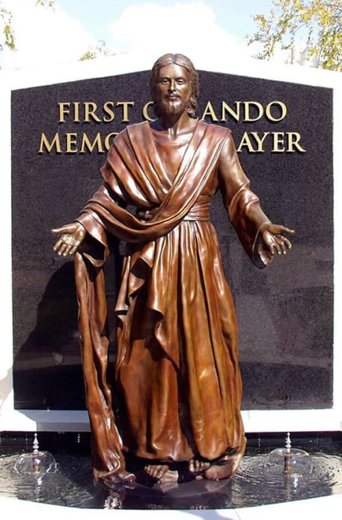 “Come Unto Me”, Risen Christ | Public Sculptures by Paula Slater Sculpture | First Baptist Orlando in Orlando