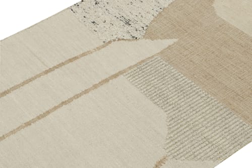 Rug & Kilim’s Contemporary kilim rug in Brown, White & Black | Rugs by Rug and Kilim