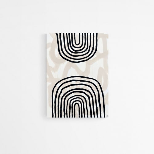 DOUBLE BLACKRAINBOW - Original Painting | Mixed Media in Paintings by PAR  KER made