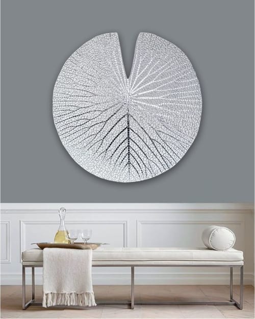 White Nymphaea wall sculpture | Wall Hangings by Julia Gorbunova