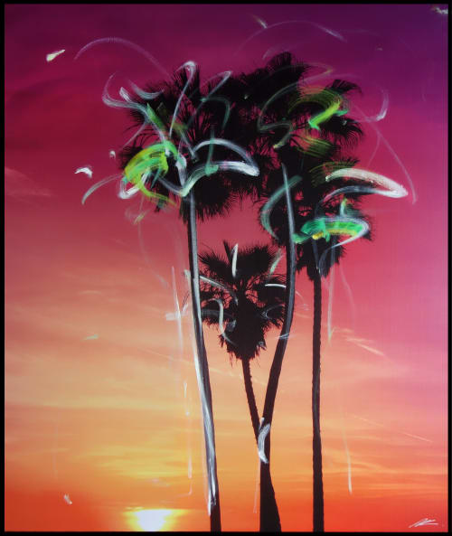 Palms 1 | Paintings by Pete Kasprzak | Artspace Warehouse in Los Angeles