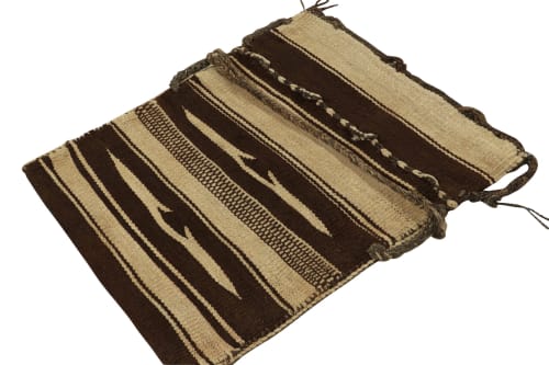 1960s Vintage Kilim rug in Beige, Brown Tribal bag design | Area Rug in Rugs by Rug and Kilim