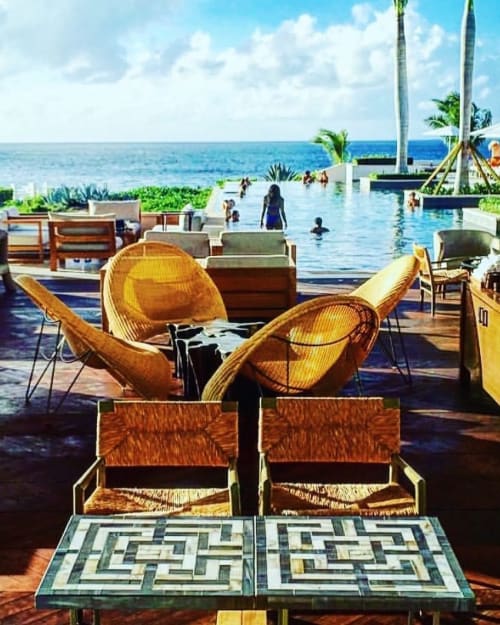 Labyrinth White And Grey Tables By Ercole Seen At Four Seasons Resort And Residences Anguilla West End Wescover