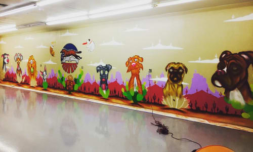 Indoor Mural | Murals by Jesse Perry Art | Arizona Canine Center in Chandler