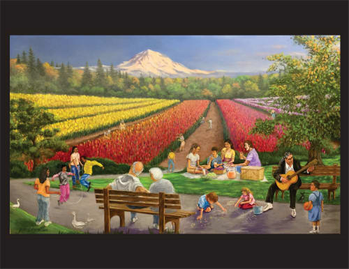 Valley of Tulips | Murals by Jose Solis Creative Art Services | Lancaster Family Health Center at Lancaster in Salem