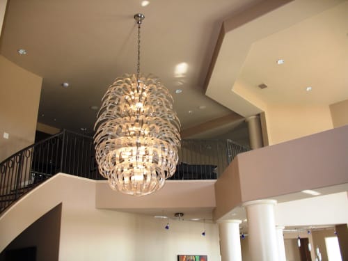 Custom glass chandelier | Chandeliers by Custom Lighting by Prestige Chandelier