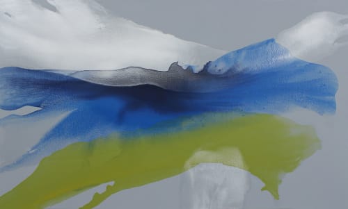 Abstract Water Painting | Oil And Acrylic Painting in Paintings by Linda Celestian