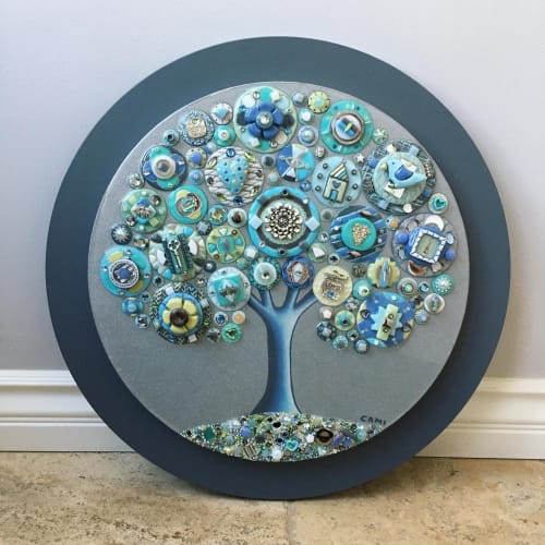 Tree of Love - "Coastal Vision" | Mixed Media by Cami Levin