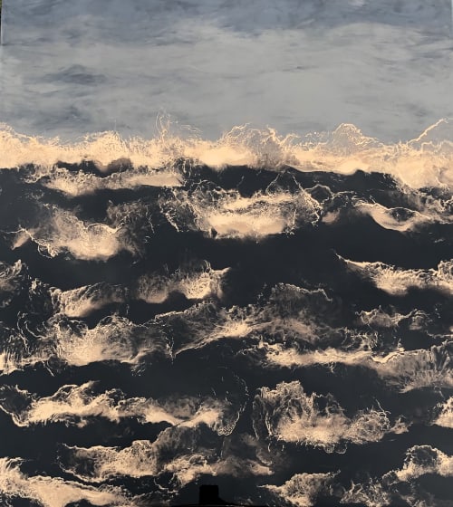 Tempestuous Night | Oil And Acrylic Painting in Paintings by Art By Skevi