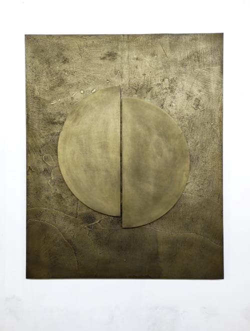 Art-topping brass | Wall Sculpture in Wall Hangings by Linski Design - Concrete. Art. Microtopping. Art-topping.