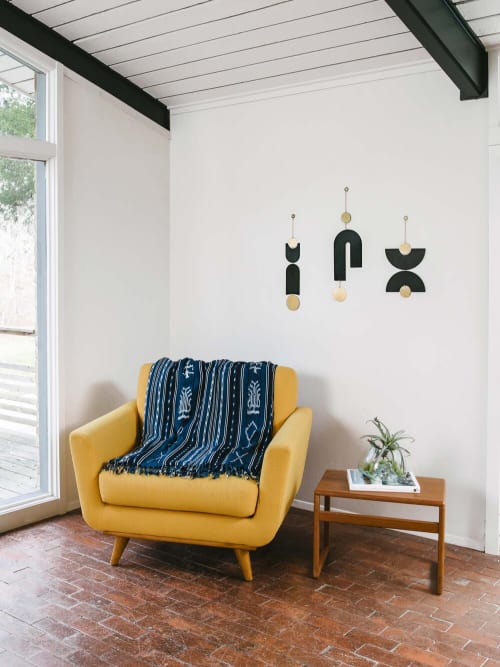 Reflect Wall Hanging in Black Patina and Polished Brass