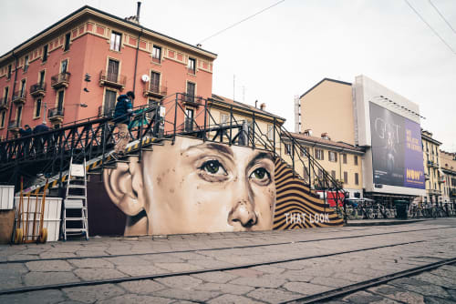 That Look | Street Murals by Alessandro Etsom | Al Pont de Ferr in Milano