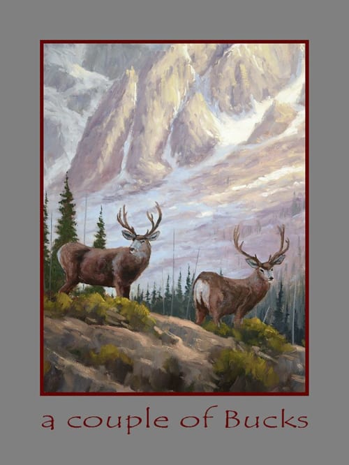 A Couple of Bucks | Paintings by Fred Choate Fine Art