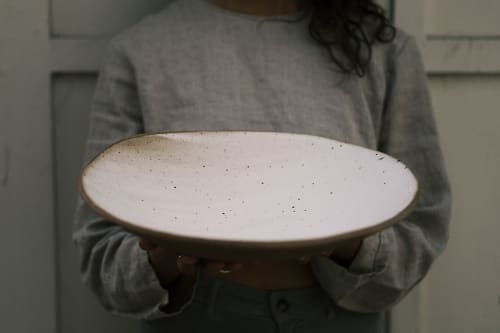 Ceramic Serving Platter in Eggshell | Serveware by Pyre Studio