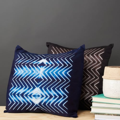 Naami Indigo Silk Pillow | Pillows by Studio Variously
