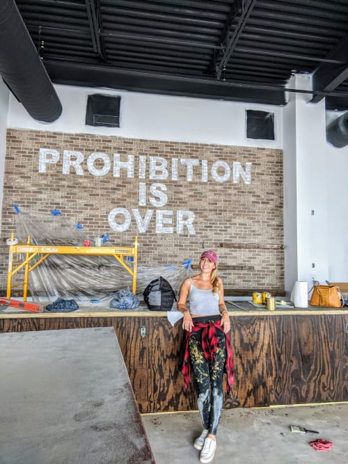 Prohibition Is Over | Murals by Girls Who Paint Murals | Model A Brewing Co. in Fort Mill