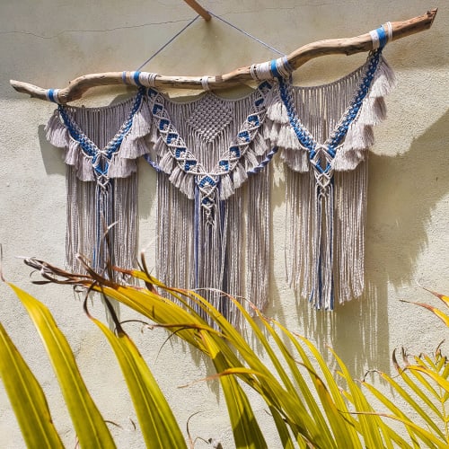 Azure Macrame Wall Hanging | Macrame Wall Hanging by Knotted Hart