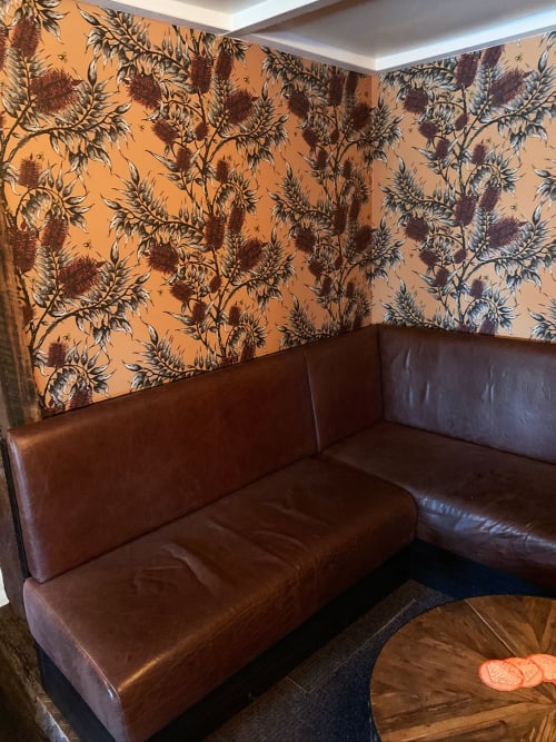 Bees in the Bottlebrush | Wallpaper in Wall Treatments by Tamara Design Co | The Old Canberra Inn in Lyneham