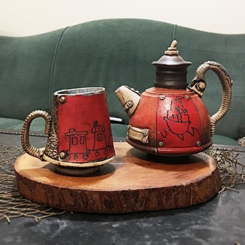 Red Teapot | Tableware by Steve Palmer Ceramics