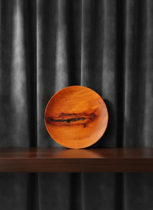 Sculptural Hand-Turned Pearwood Bowl | One-of-a-Kind Luxury | Decorative Bowl in Decorative Objects by Holzkunst Samuel Meisinger