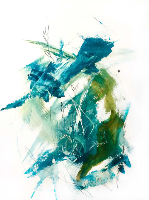 Another sea /3 | Oil And Acrylic Painting in Paintings by Cristina Dalla Valentina