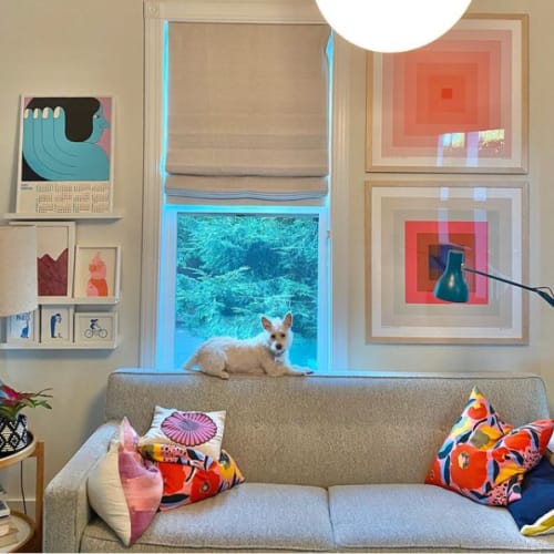 Power Color 1: Love is Real (Ivory to Blue Colorway) | Prints by Jessica Poundstone | Private Residence, Portland in Portland