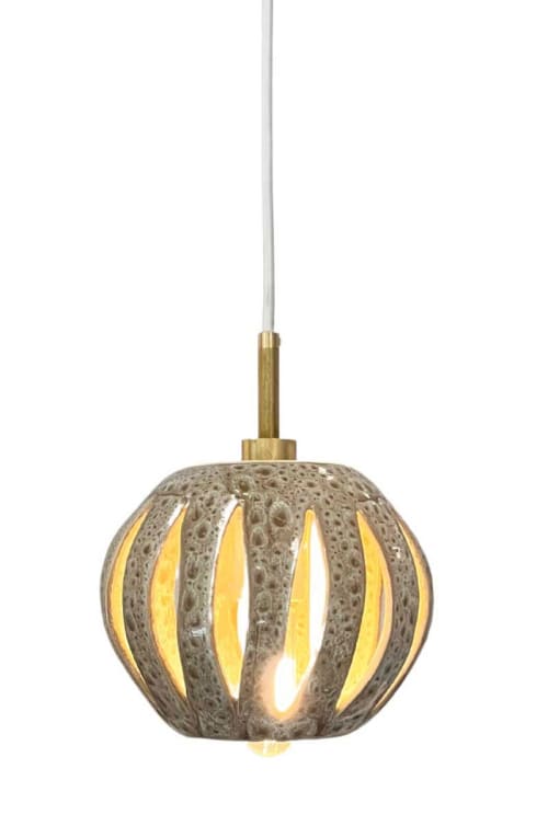 Sphere with cut-outs Hanging Light | Pendants by Alex Marshall Studios
